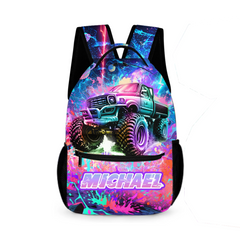 Colorful Customized Backpack for Trucks - Personalized Name - School Season Gift for Girls