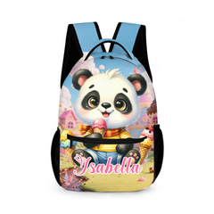 Cute Little Panda Custom Backpack - Personalized Name - Back-to-school Gifts