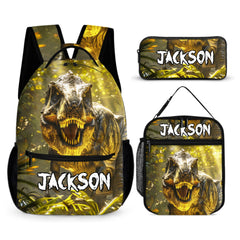 Personalized Dinosaur Children's Backpack — Personalized Name School Bag — Back-to-School Gift