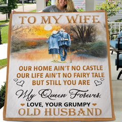 To My Wife Customized Blanket - Personalized Text - Memorial Day Gift
