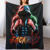 🥊Artistic Style Boxing Custom Blanket - Personalized Name - Boxing Enthusiast Gift