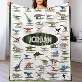 Personalized Dinosaur Educational Blanket – Custom Educational Blanket – Gift for Kids - SDG