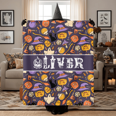 Halloween blanket mockup