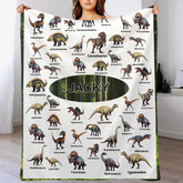 Personalized Jurassic Dinosaur Name Custom Blanket-Gift for Children Who Love Dinosaurs,ChristmasGift