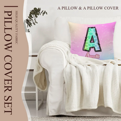 Custom Leopard Initial Throw Pillow - Personalized Letter Cushion with Name - Gift for Girls & Boys