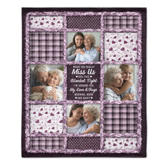 When You Really Miss Me Hug This Blanket Custom Photo Memorial - Personalized Photo - Gifts For Family, Friends