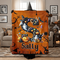 Halloween blanket mockup