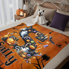 Halloween bed blanket
