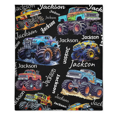 Couverture Monster Truck personnalisée avec nom personnalisé