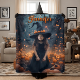 Halloween blanket mockup