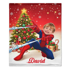 Customized Photo Blanket - Personalized Photos and Names Flannel Soft Blanket - Gift for Kids