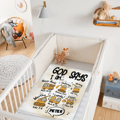 Customized Construction Vehicle Dinosaur Animal Blanket - Personalized Name - Gift for Kids