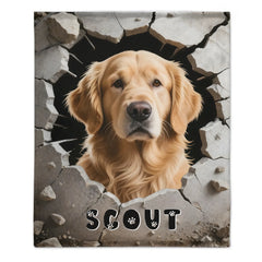 Custom Dog Blanket – Personalized 3D Wall-Breaking Pet Throw