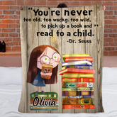 Read To A Child Custom Blanket – Personalized Name Book Poster Blanket – Gift for Parents, Grandparents