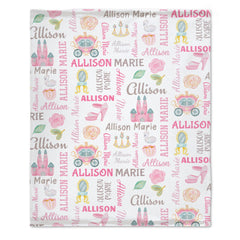 Fairy-Tale Princess Castle Custom name baby blanket