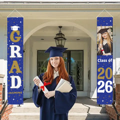 Personalized Custom 1 Photo Graduation Door Banner Party Decorations