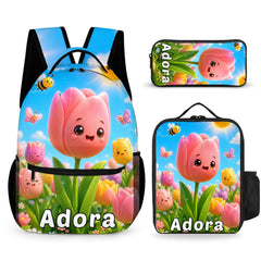 3D Flower Custom Backpack