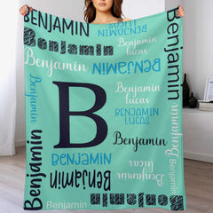 Personalized Name Blanket, Initials Customizable Soft Blanket