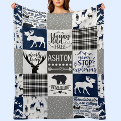 Personalized Woodland Boho Blanket