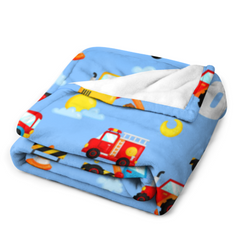 Construction Truck Car Toddler Blanket for Boys Girls