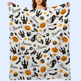 Livraison gratuite✈️Couverture personnalisée avec nom d'Halloween
