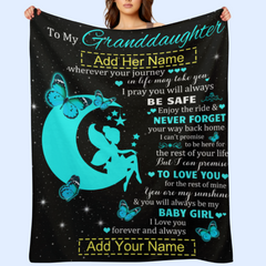 Custom Grandma Grandpa Blanket for My Granddaughter - Birthday Gift