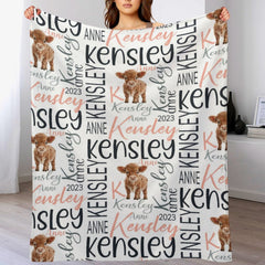 Livraison gratuite✈️Couverture personnalisée pour bébé nouveau-né, sac à dos avec nom de bébé