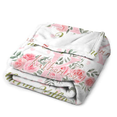 Livraison gratuite✈️Couvertures personnalisées pour bébé pour filles avec nom, couverture pour bébé personnalisée