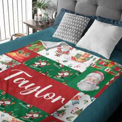 Christmas Personalized Christmas Baby Blanket