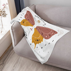 Boho Mystical Butterfly Wings - Baby Name Blanket