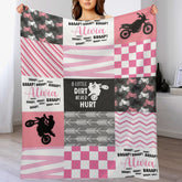 Personalized Dirt Bike Baby Blankets with Name