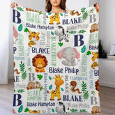 Livraison gratuite✈️Couverture personnalisée - Couverture personnalisée pour animaux de la jungle - Couverture Sherpa - Couverture pour animaux