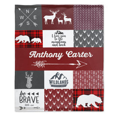 Livraison gratuite✈️Couverture personnalisée Woodland - Idées cadeaux pour les enfants