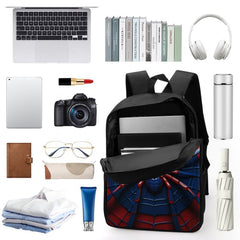 Kids Superhero Spider Web Backpack Set with Lunch Bag & Pencil Case
