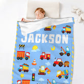 Construction Truck Car Toddler Blanket for Boys Girls