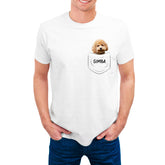 T-shirt personnalisé - Poche de chat de chien photo personnalisée pour les amoureux des animaux de compagnie