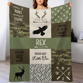 Personalized Hunting Theme Blanket - Baby Boys Blanket Newborn Baby Gift