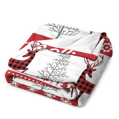 Personalized Christmas Throw Sherpa Blanket