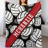 Couverture personnalisée avec nom de volley-ball - Cadeaux pour les joueurs de volley-ball