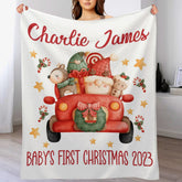 Personalized Baby's First Christmas Trip Blanket