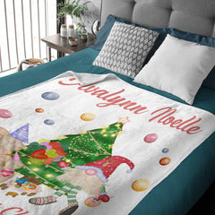 Personalized Baby's First Christmas Blanket