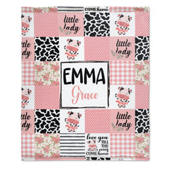Personalized Custom Name Animal Print Baby Blanket
