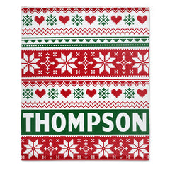 Personalized Name Merry Christmas Blanket-Christmas Gifts for Family