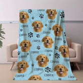 Personalized Dog Lover Blanket | Custom Dog Photo & Name | Unique Gift for Pet Owners