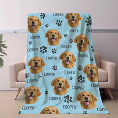 Personalized Dog Lover Blanket | Custom Dog Photo & Name | Unique Gift for Pet Owners
