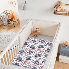 Personalized Semi Truck Baby Boy Blanket, Trucker Name Blanket
