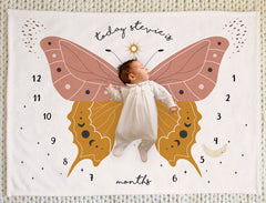 Boho Mystical Butterfly Wings - Baby Name Blanket