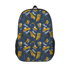 Personalized Yellow Tractor Name Custom Backpack