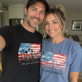 Comfort Colors 250 Years Of Freedom Watercolor Flag T-Shirt