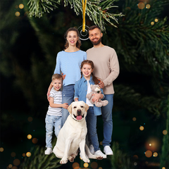Photo personnalisée Il n’y a pas de place comme la maison pour les vacances - Ornement personnalisé - Cadeau de Noël pour les membres de la famille